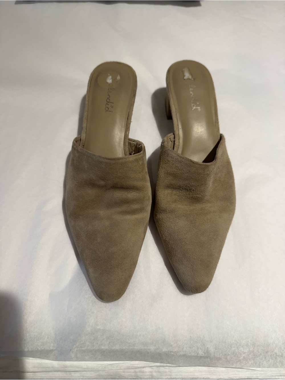 Splendid Taupe Suede Pointed-Toe Mule